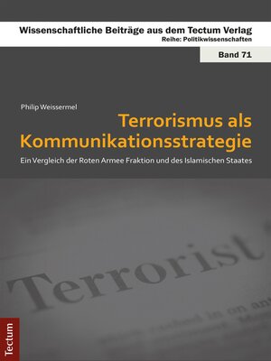 cover image of Terrorismus als Kommunikationsstrategie